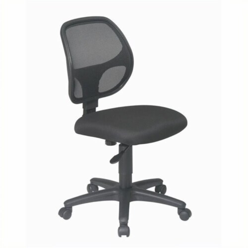 Scranton & Co Mesh Screen Back Task Office Chair in Black Perspective: front