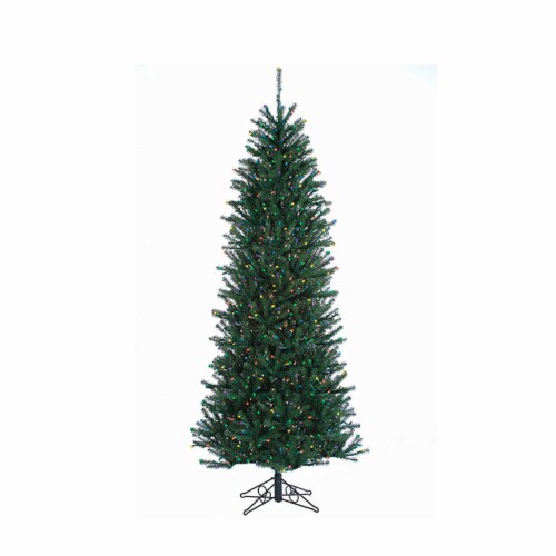 Santa's Own 12' PreLit Alexandria Pine Slim Artificial Christmas Tree