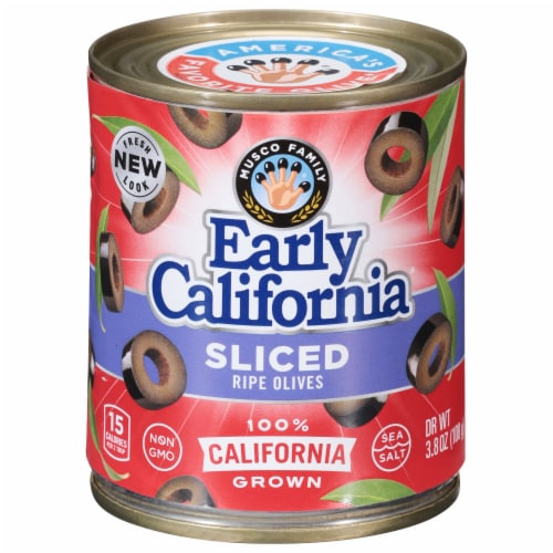 Early California Sliced California Ripe Olives Perspective: front