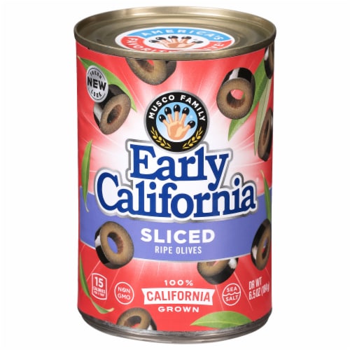 Early California® Sliced Ripe Black Olives Perspective: front