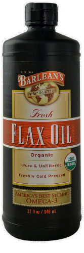 Barlean's Clear Flaxseed Oil Perspective: front