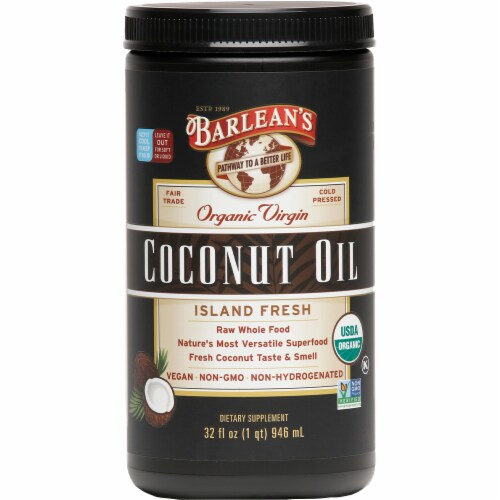 Barlean's Organic Island Fresh Virgin Coconut Oil Perspective: front