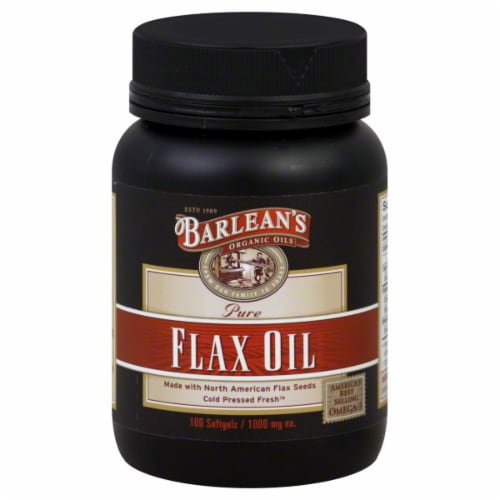 Barlean's Flaxseed Oil Caplets Perspective: front