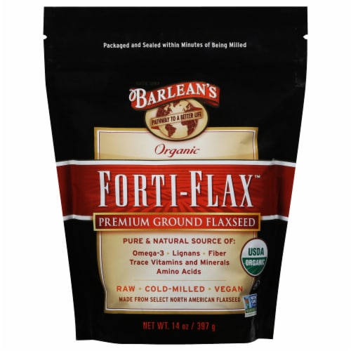 Barlean's Organic Forti-Flax Premium Ground Flaxseed Perspective: front