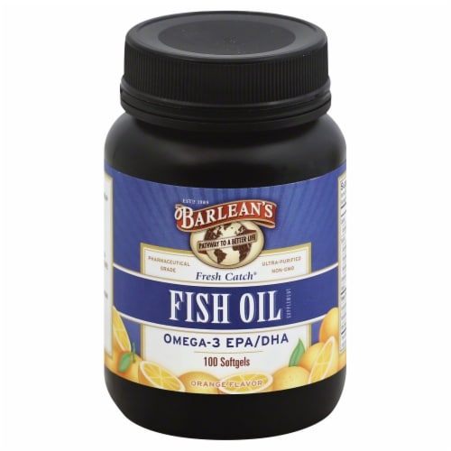 Barlean's Fish Oil Softgels 1000mg Perspective: front
