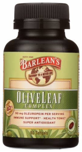 Barlean's Olive Leaf Complex Softgels Perspective: front