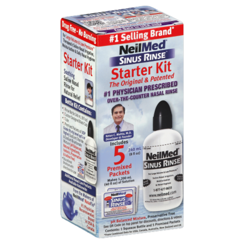 NeilMed Sinus Rinse Starter Kit Bottle Perspective: front