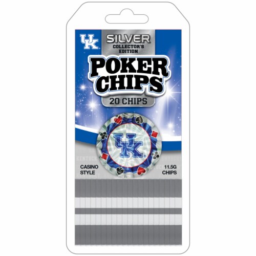 Masterpieces University of Kentucky® Silver Collector's Edition Poker Chips Perspective: front