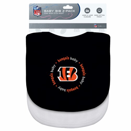 MasterPieces NFL Cincinnati Bengals Baby Fanatic™ Unisex Bibs Perspective: front