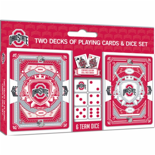 MasterPieces Ohio State Buckeyes Playing Cards & Dice Set Perspective: front