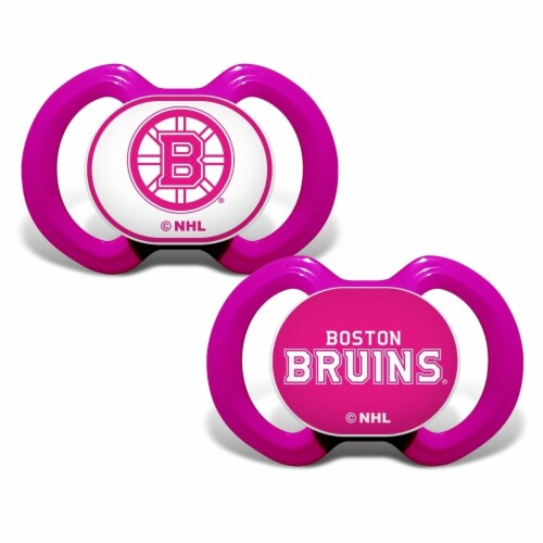 Boston Bruins 2-Pack Pacifiers - Pink Perspective: front