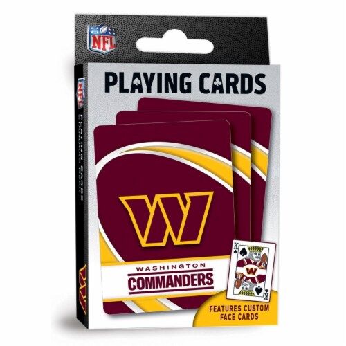 MasterPieces Officially Licensed NFL Washington Commanders Playing Cards - 54 Card Deck for Perspective: front