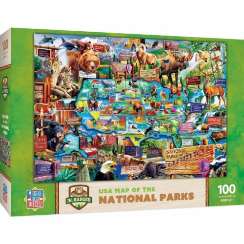 Wildlife of the National Parks 100 Piece Jigsaw Puzzle Perspective: front