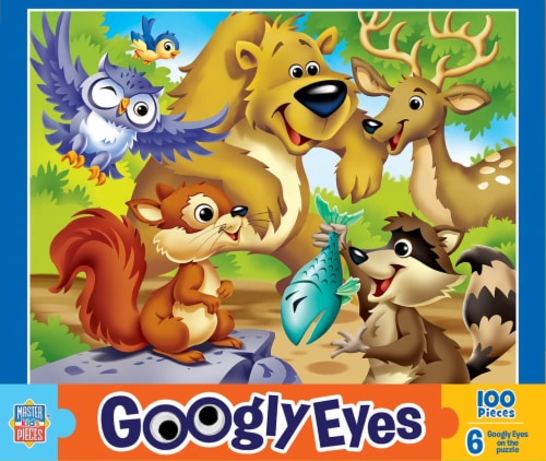 Woodlands 100 Piece Googly Eyes Jigsaw Puzzle Perspective: front