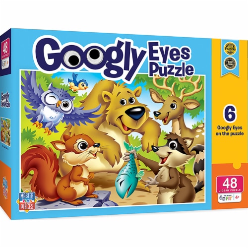 Masterpieces Googly Eyes - Woodland Animals 48 Piece Jigsaw Puzzle, 1 ...
