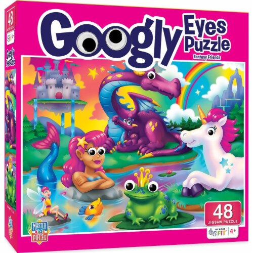 MasterPieces Kids Funny Jigsaw Puzzle - Fantasy Friends Googly Eyes 48 ...
