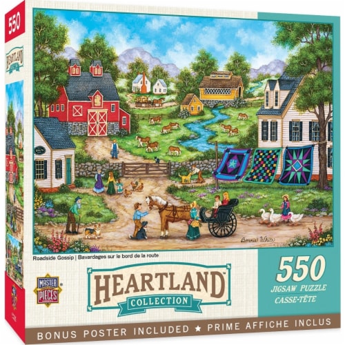 MasterPieces® Heartland™ Collection Roadside Gossip Jigsaw Puzzle Perspective: front