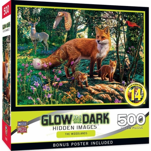 MasterPieces® The Woodlands Glow in The Dark Puzzle Perspective: front
