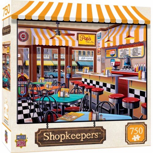MasterPieces® Shopkeepers™ Pop's Soda Fountain Puzzle Perspective: front