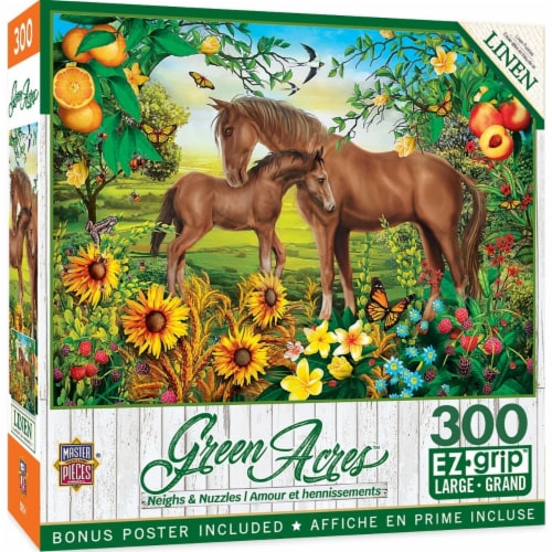 MasterPieces® Green Acres™ Neighs & Nuzzles EZ Grip™ Puzzle Perspective: front