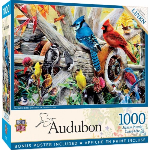 MasterPieces® Audubon Backyard Birds Puzzle Perspective: front