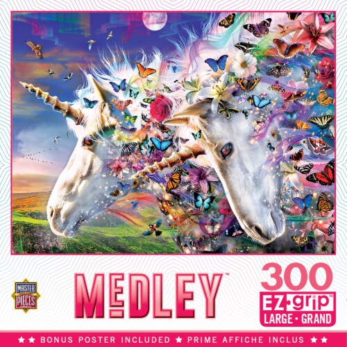 MasterPieces® Medley™ Unicorns & Butterflies Puzzle Perspective: front