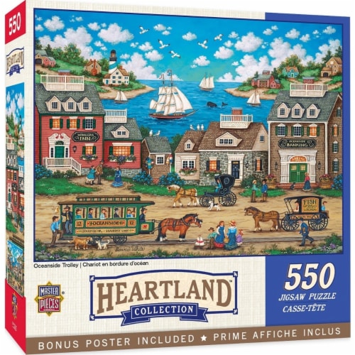 MasterPieces® Heartland Collection™ Oceanside Trolley Jigsaw Puzzle Perspective: front