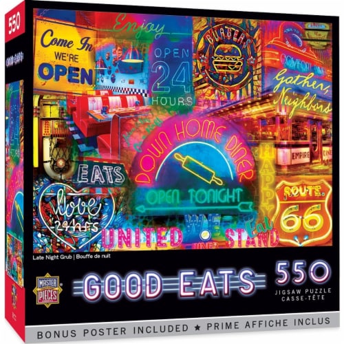 MasterPieces® Good Eats™ Late Night Grub Jigsaw Puzzle Perspective: front