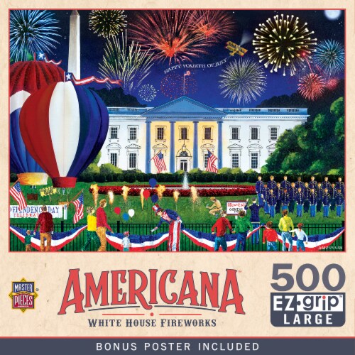 MasterPieces® Americana™ White House Fireworks EZ Grip™ Jigsaw Puzzle Perspective: front