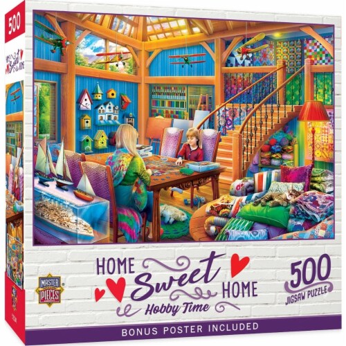 Masterpieces Hobby Time Home Sweet Home 500 Piece Jigsaw Puzzle 21X15