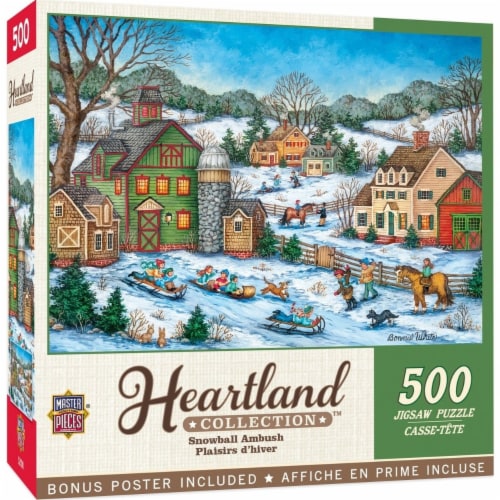 MasterPieces® Heartland Collection™ Snowball Ambush Jigsaw Puzzle Perspective: front