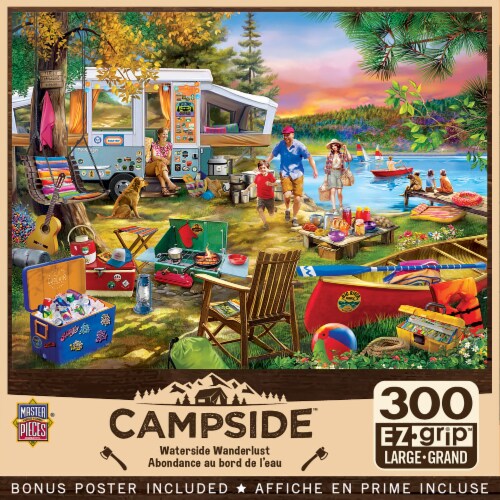 Master Pieces® Campside™ EZ-Grip™ Waterslide Wanderlust Puzzle Perspective: front