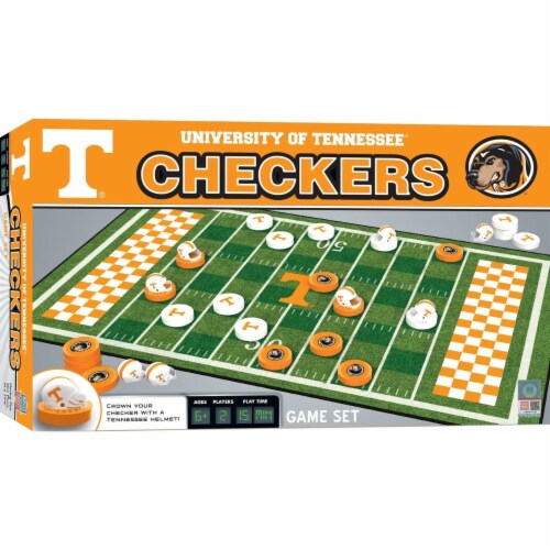 NCAA University of Tennessee® Checkers Board Game Perspective: front