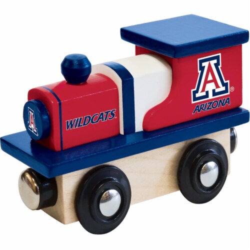 MasterPieces Officially Licensed NCAA Arizona Wildcats Wooden Toy Train Engine For Kids Perspective: front