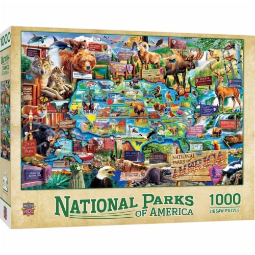 Masterpieces Masterpieces National Parks Of America 1000 Piece Jigsaw Puzzle Recycled Board Perspective: front