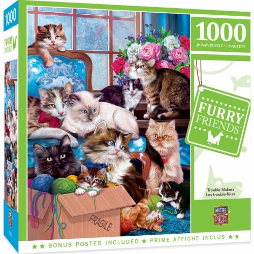Furry Friends Trouble Makers 1000 Piece Jigsaw Puzzle Perspective: front
