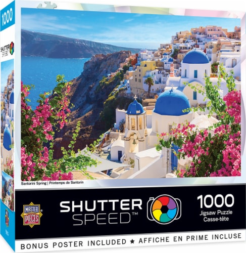 MasterPieces® Shutter Speed Santorini Spring Jigsaw Puzzle Perspective: front