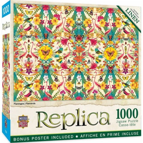 Masterpieces Replica - Flamingos 1000 Piece Jigsaw Puzzle Perspective: front