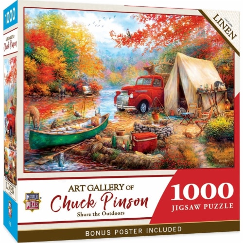 MasterPieces® Art Gallery of Chuck Pinson Share the Outdoors Linen Jigsaw Puzzle Perspective: front