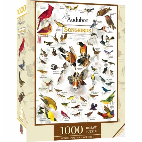 Audubon Songbird 1000 Piece Jigsaw Puzzle Perspective: front