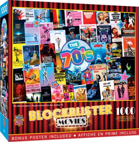 MasterPieces® Blockbuster Movies™ The 70's Jigsaw Puzzle Perspective: front