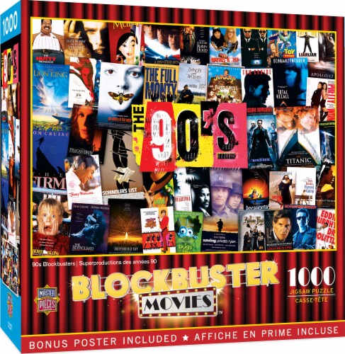 MasterPieces® Blockbuster Movies™ The 90's Jigsaw Puzzle Perspective: front