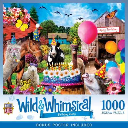 MasterPieces® Wild & Whimsical™ Birthday Party Puzzle Perspective: front