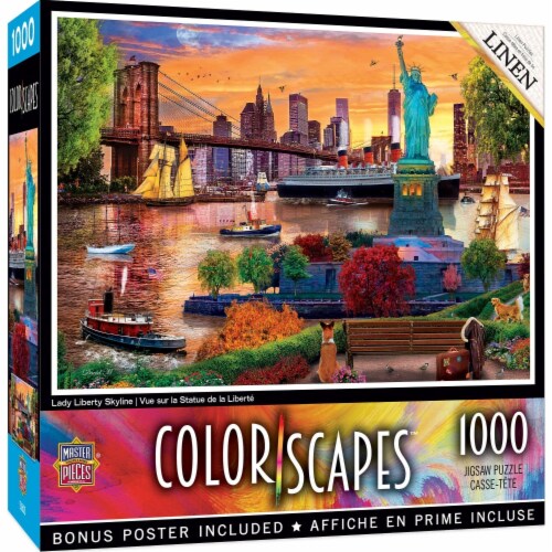 MasterPieces® Colorscapes™ Lady Liberty Skyline Puzzle Perspective: front