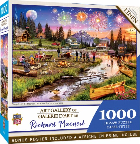 MasterPieces Art Gallery Fireworks on the Mountain Jigsaw Puzzle Perspective: front