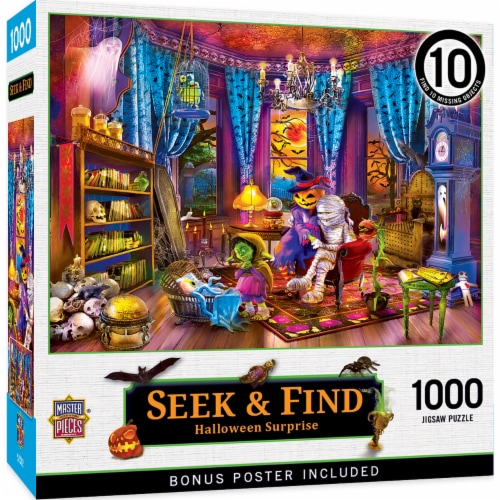 MasterPieces® Seek & Find™ Halloween Surprise Jigsaw Puzzle Perspective: front
