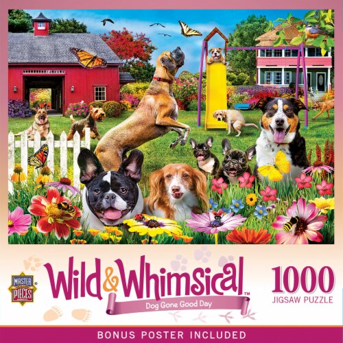 Master Pieces® Wild & Whimsical™ Dog Gone Good Day 1000 Piece Puzzle Perspective: front