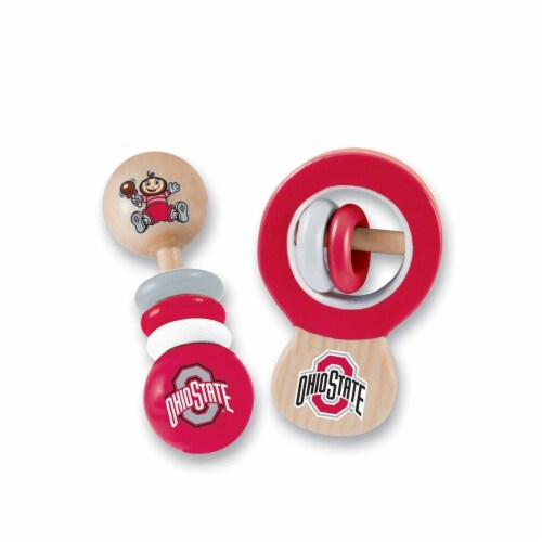 OSU 2PK Baby Rattle Perspective: front