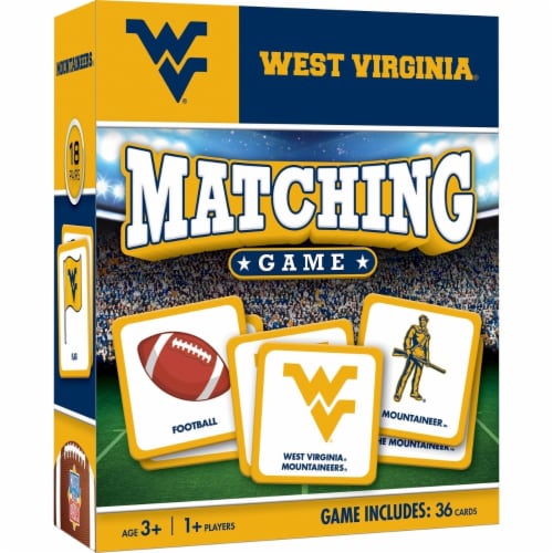 MasterPieces NCAA West Virginia Matching Game Perspective: front