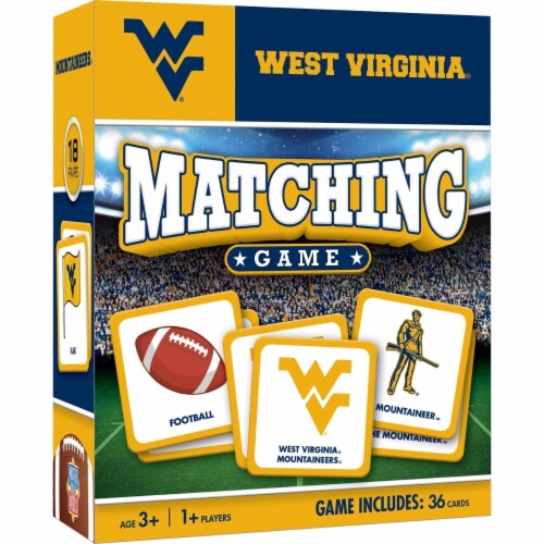 MasterPieces NCAA West Virginia Matching Game Perspective: front